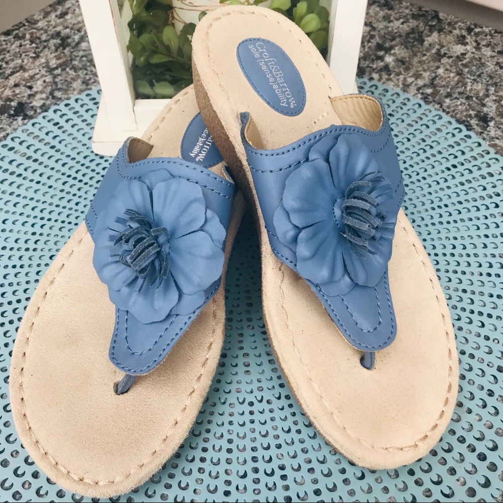 Croft & Barrow Sole (Sense)ability Blue Sandals